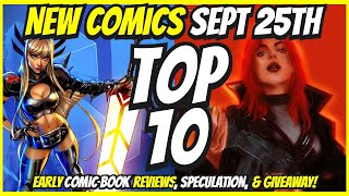 Top 10 New Comic Books September 25th 2024 🔥 Reviews, Covers, & Giveaway
