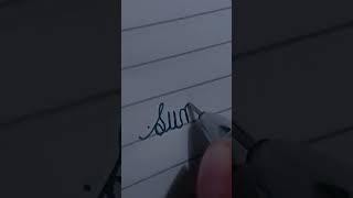 'sunday' cursive writing #cursive #handwriting #howtosign #signature #onlinehandwriting#craft #viral