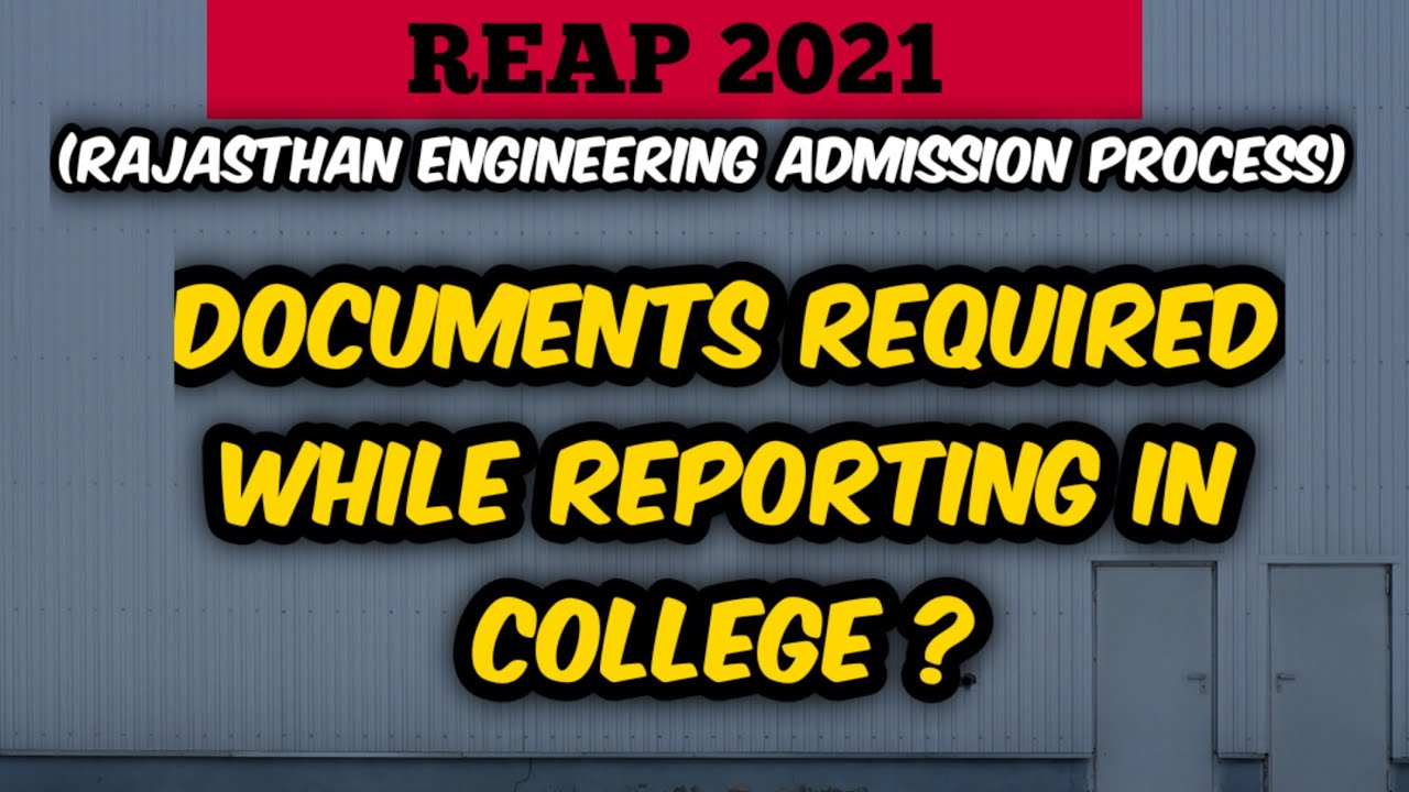 REAP 2021 documents required while reporting