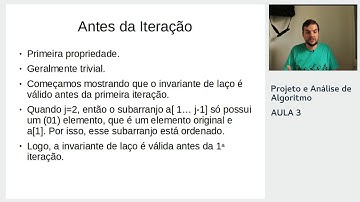 Projeto e Análise de Algoritmos - Invariante de Laço - Aula 3