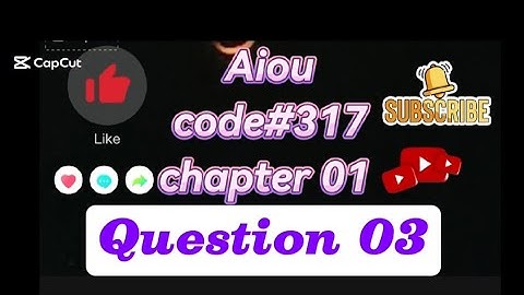 Aiou code 317 chapter 01 Question 03
