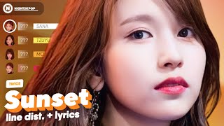 Download Lagu TWICE (트와이스) - 'Sunset' // Line Distribution + Lyrics MP3