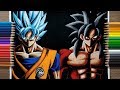 Drawing Goku SSJ Blue & Goku SSJ 4