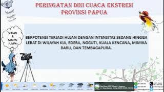 Prakiraan Cuaca Provinsi Papua - Senin, 15 Februari 2021
