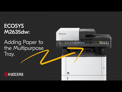 Kyocera M2635dw Adding Paper to the Multipurpose Tray