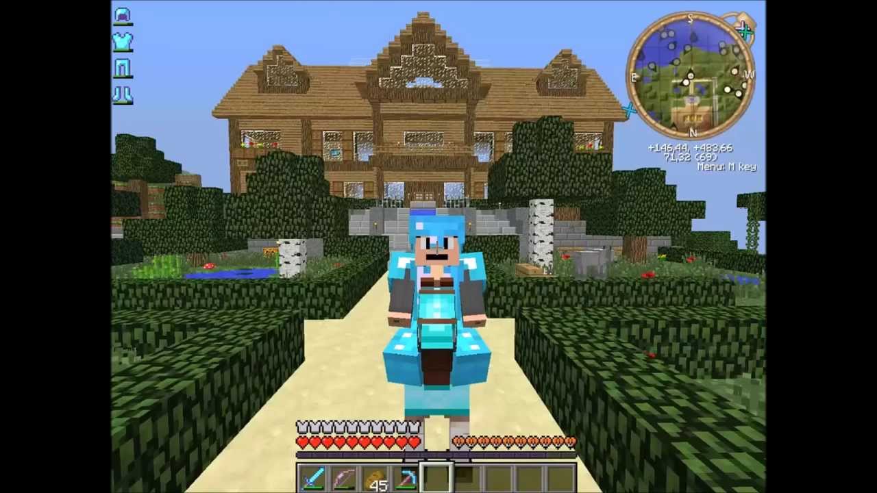 Minecraft - Présention manoir de Frigiel modifié - YouTube