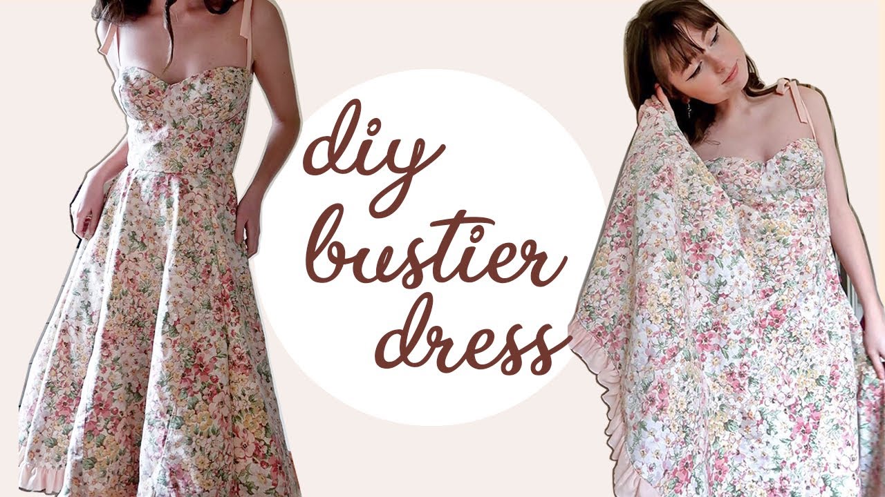 DIY Bustier Dress from a Bedsheet / Cottagecore Dream Dress / broderiebloom