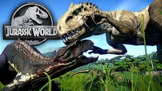 Jurassic World Evolution #27 - Kampf der Dinosaurier & Indoraptor VS Indominus Rex! | LP JW Deutsch screenshot 1