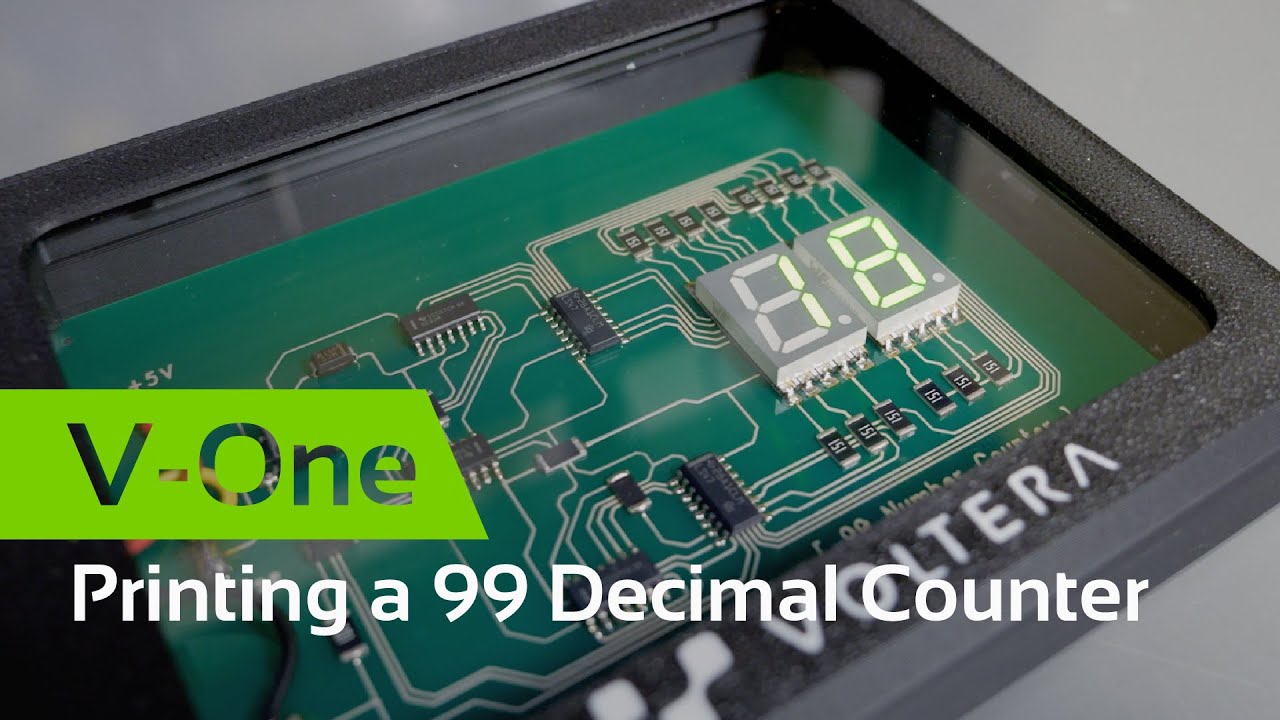 Printing a Decimal Counter Circuit with Silver Conductive Ink on FR1 ...