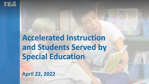 Przyspieszone nauczanie i uczniowie objęci edukacją specjalną