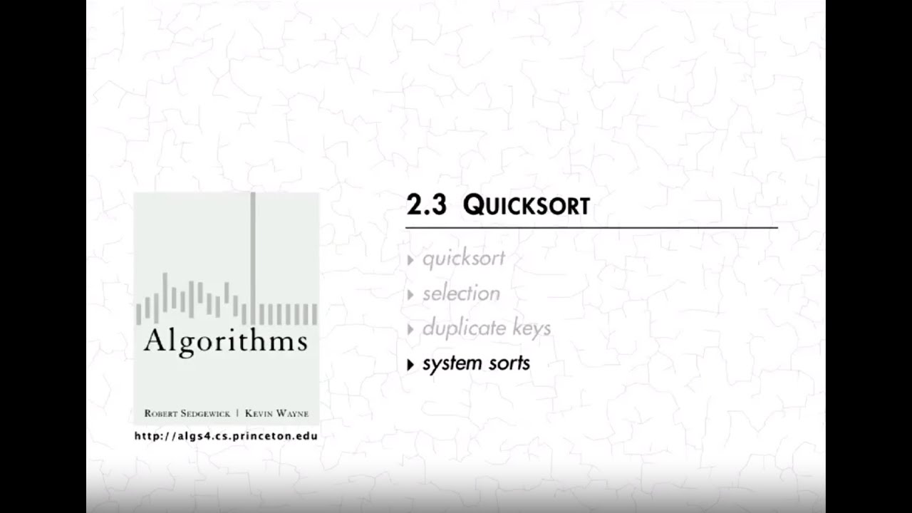 Lecture 33:System Sorting:Real-World Sorting Algorithms Enhancing ...