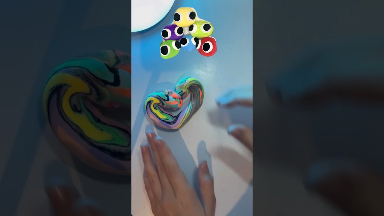 CLAY💝Rainbow friends🌈#diy #shots #airdryclay #rainbowfriends #tutorial #clay #ideas #polymerclay
