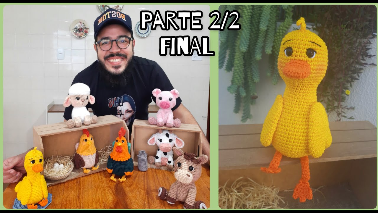 Patinho Amigurumi Passo a Passo - Coleção Fazendinha do Ti (Parte 2/2 Final) #tiagoamigurumi