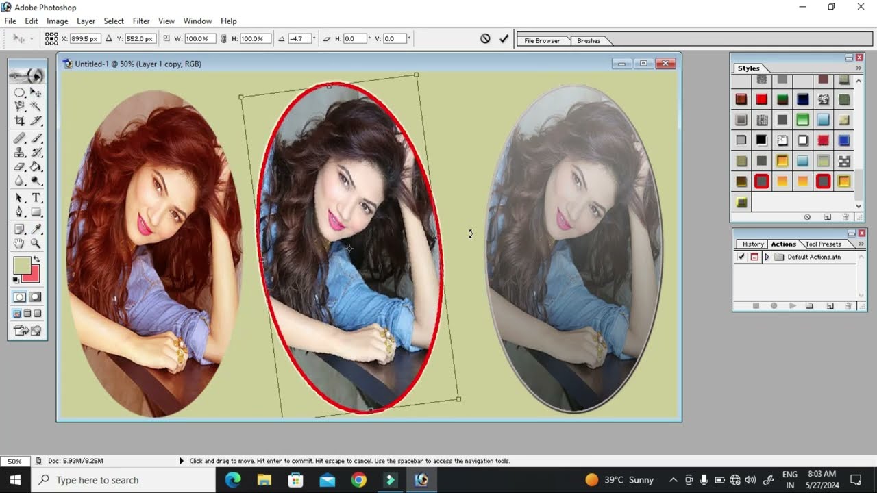 Easy to Converting One image into Three, One image use Border and Two images apply Colour Grading.