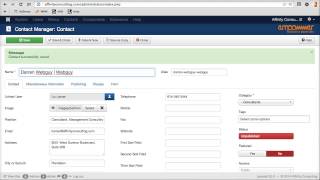 Add a contact to Joomla Website
