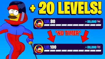 FORTNITE *NO TIMER* XP MAP to FARM & LEVEL UP FAST in SEASON SIMPSONS! (500k XP in a minute!)