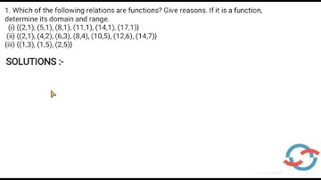 Which of the following relations are functions? Give reasons.... I CLASS 11 NCERT MATHS I CHAPTER 2