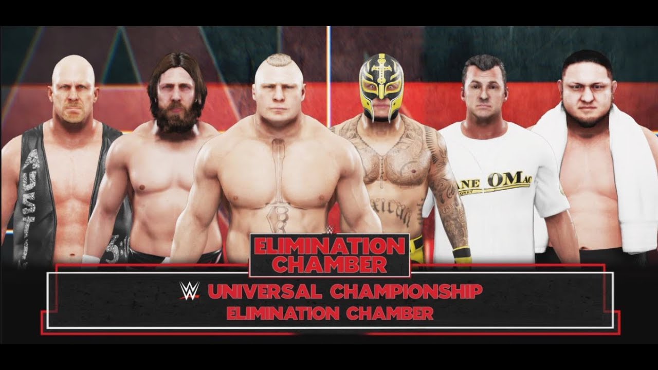 WWE2K19 6 Man Elimination Chamber Match WWE Universal Championship