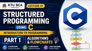 Structured Programming Using C | KTU - BCA | Introduction to Programming | Algorithms and Flowcharts