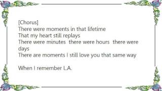 Céline Dion - I Remember L.A Lyrics