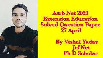 #asrbnet#agruculture#agricultural#extension#education#solved#question#paper#asrbnet#2023#