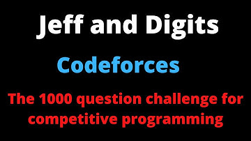 Jeff and Digits codeforces|| 352/A  || The 1000 question challenge of competitive programming