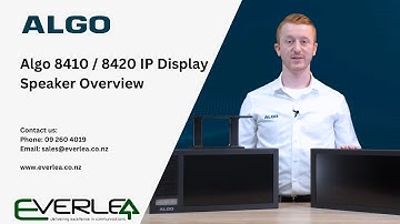 Algo 8410 / 8420 IP Display Speaker Overview