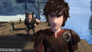 Hiccup Punching Snotlaut in 3 different memes