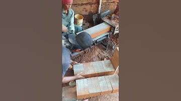 This is the process of making red bricks #machine #brick #shorts
