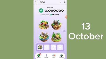 Vertus | Vertus Daily Combo | 13 October | Vertus Mining Bot Daily Combo video |