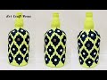 Very Unique Mirror Bottle art | Best Glass Bottle Painting|Waste Bottle Reuse Idea |Glass Bottle Art