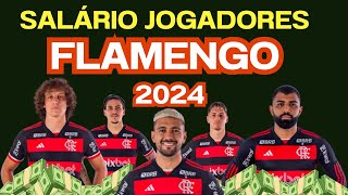 Salário  Jogadores do FLAMENGO em  2024 Quanto eles ganham. gabigol, arrascaeta, david luiz, Pedro.