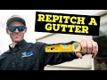 How to repitch your gutter to fix the slope  rain gutter fix