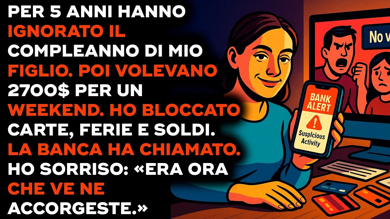 La mia famiglia ha ignorato mio figlio per 5 anni. Poi ho bloccato tutte le carte...