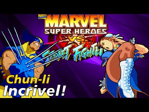 Sombras e Chun-Li Absurda! - Marvel Super Heroes vs Street Fighter.