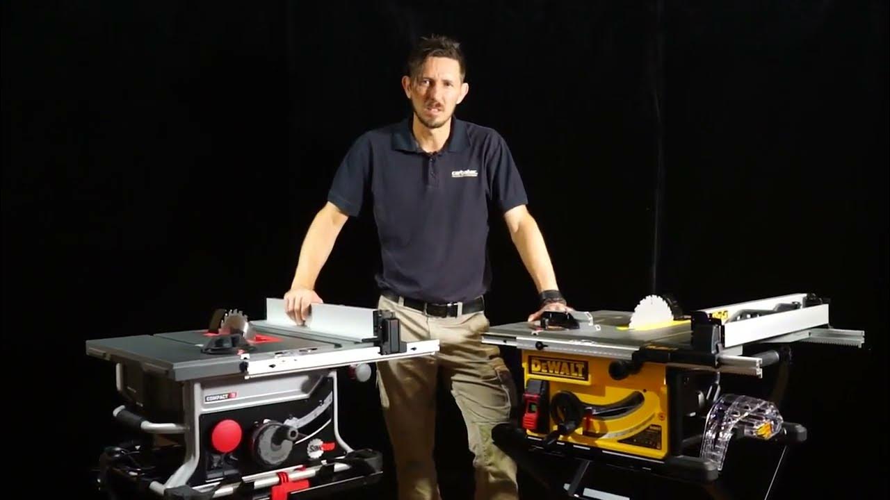 SawStop CTS vs DeWalt DWE7491 Quick Comparison and Breakdown YouTube