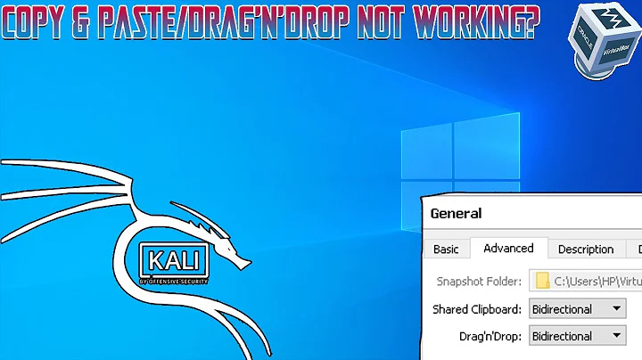 How To Fix Copy Paste/Drag'n'Drop In Kali Linux | Kali Linux #4