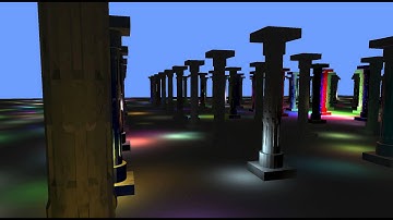 Direct X 11 Tile-Based Deferred Lighting Using Compute Shader, 1024 Point Lights