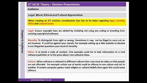 Grade 9 :  ICT Chapter 9 - Audience