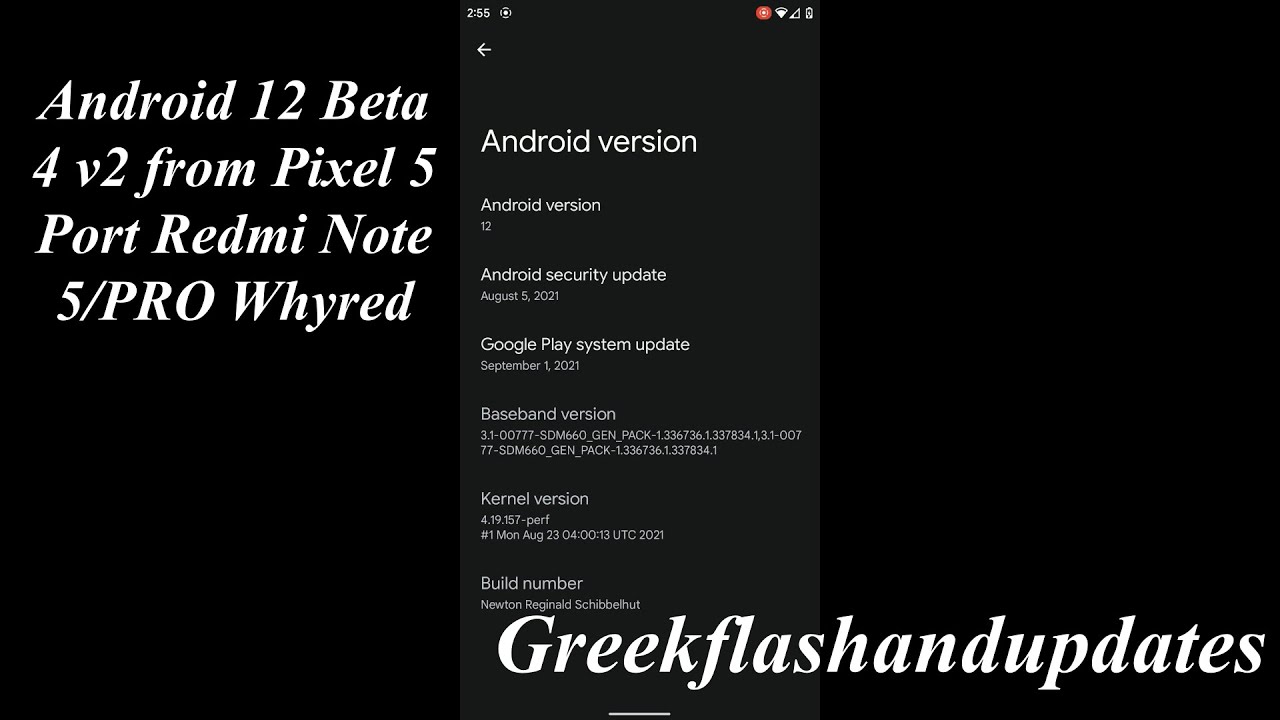 Android 12 Beta 4 v2 from Pixel 5 Port Redmi Note 5/PRO Whyred - YouTube
