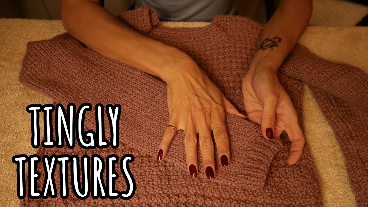 Tingly fabric sounds - folding knitted sweaters - soft spoken ASMR