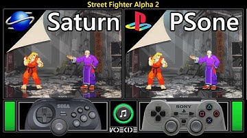 Street Fighter Alpha 2 (Sega Saturn vs PlayStation) Real Hardware Comparison