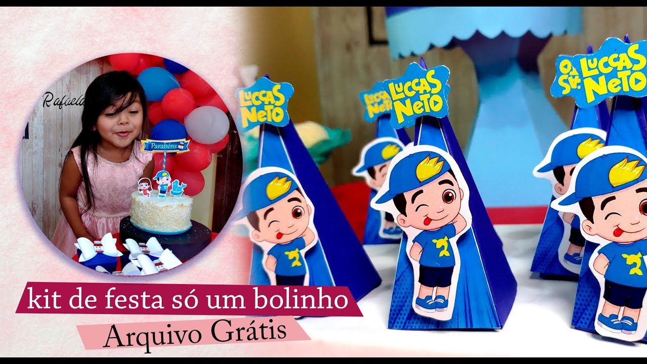 Display para decoração de festa com o tema Luccas Neto, Tudo para sua  festa infantil!