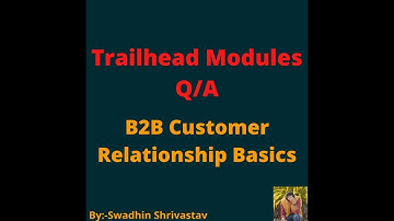 B2B Customer Relationship Basics #salesforce #swadhinshrivastav #trailhead #trails #project