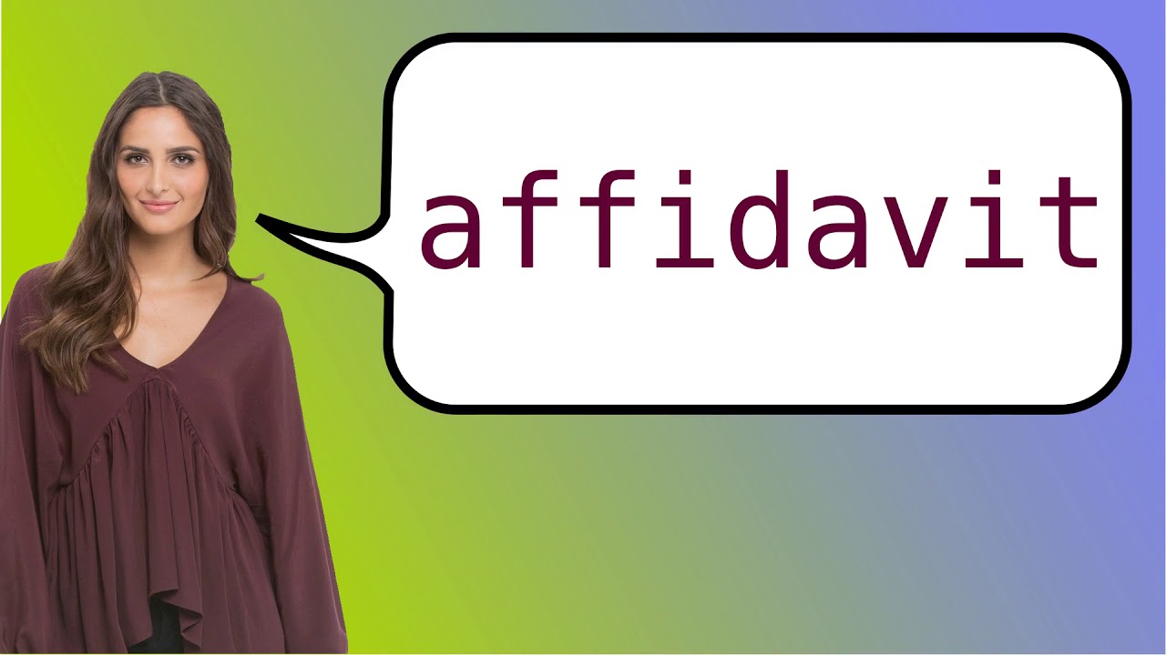 How To Say affidavit In French YouTube How to say affidavit in french youtube