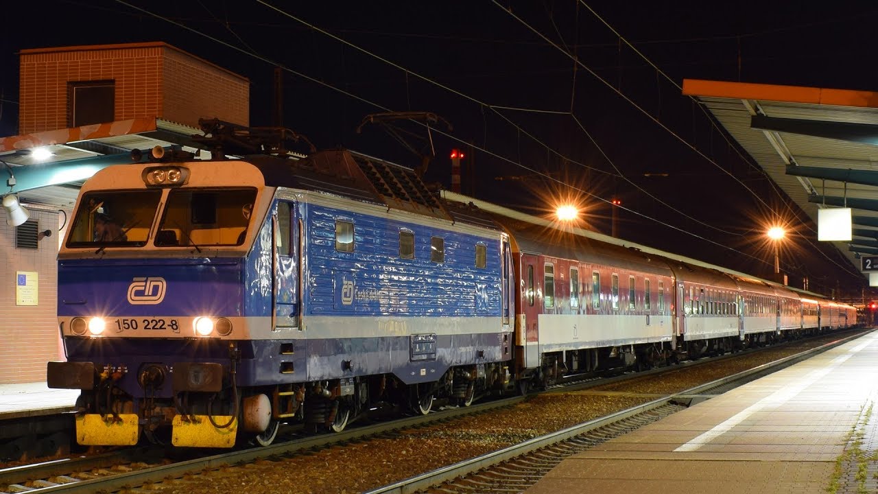 Noční vlaky Pardubice hlavní nádraží - 2017 / Czech Night Trains Pardubice Main Station