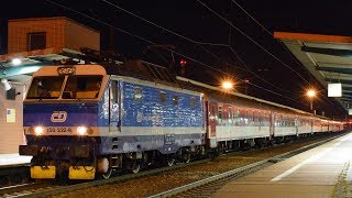 Noční vlaky Pardubice hlavní nádraží - 2017 / Czech Night Trains Pardubice Main Station