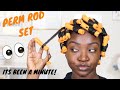 PERM ROD ON NEW HAIR CUT | Natural Hair