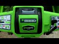 Тестируем самоходную электрическую садовую тележку Greenworks G40GC и аккумуляторную мойку GDC40
