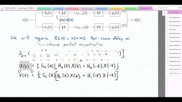 ECE6250   34 Perfect Reconstruction Filterbanks